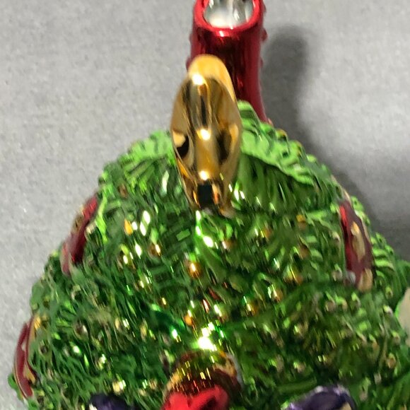 Ceramic Christmas Tree Teapot Hand Painted Metallic Glazed 1998 By Allure Home - Picture 16 of 16